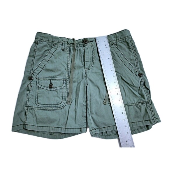 Y2K Polo Jean Co Ralph Lauren Women's Green Cargo Army Hiking Shorts Size 6 - Picture 6 of 7